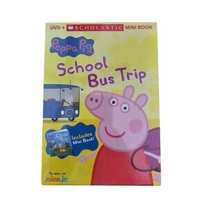 Peppa Pig DVD School Bus Trip 50 Minutes Plus Scholastic Mini Book NEW SEALED